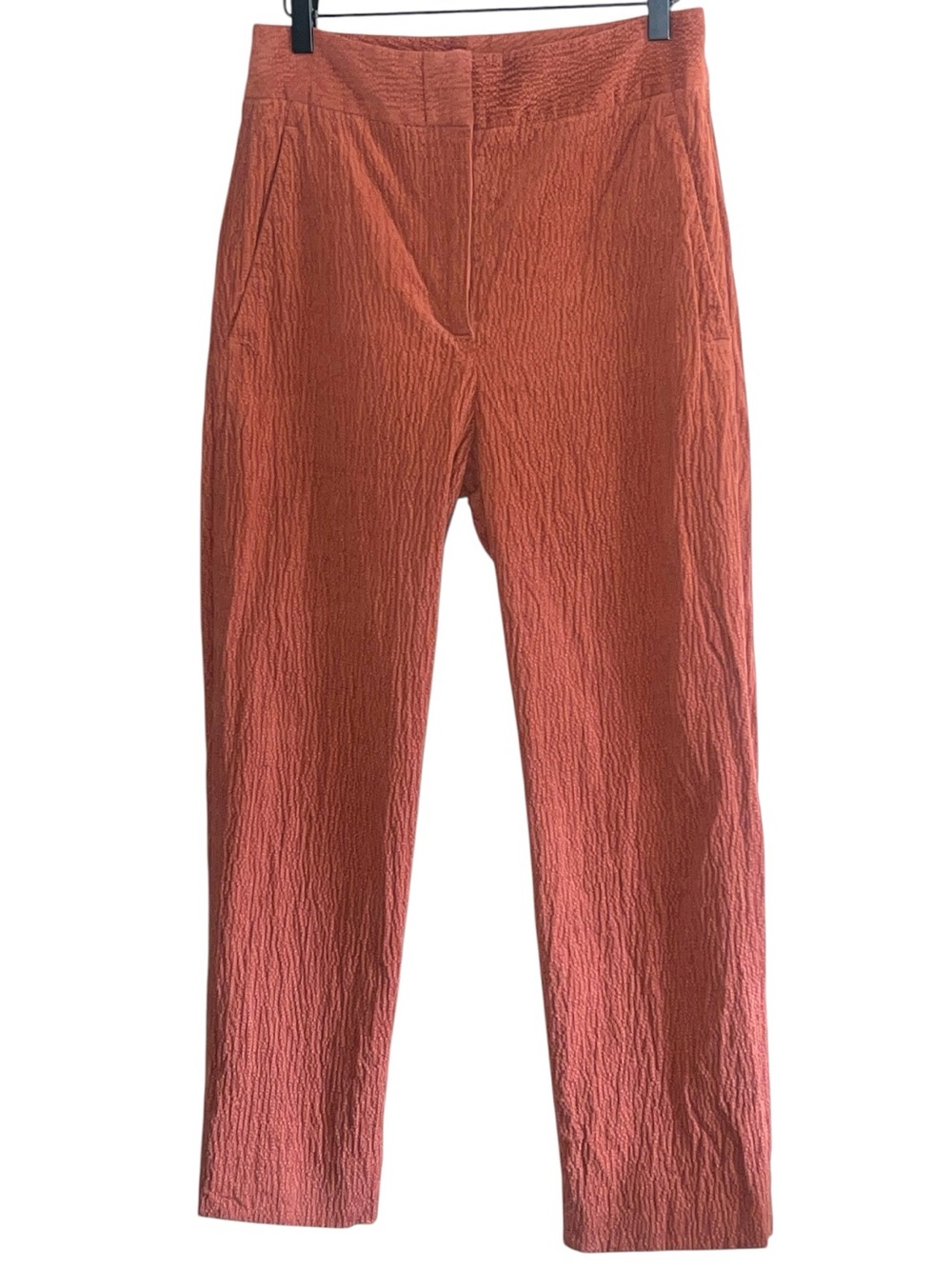 Vanessa Bruno Paris Textured Ankle Pants Rust Quiet Luxury FR 36 (US 4)